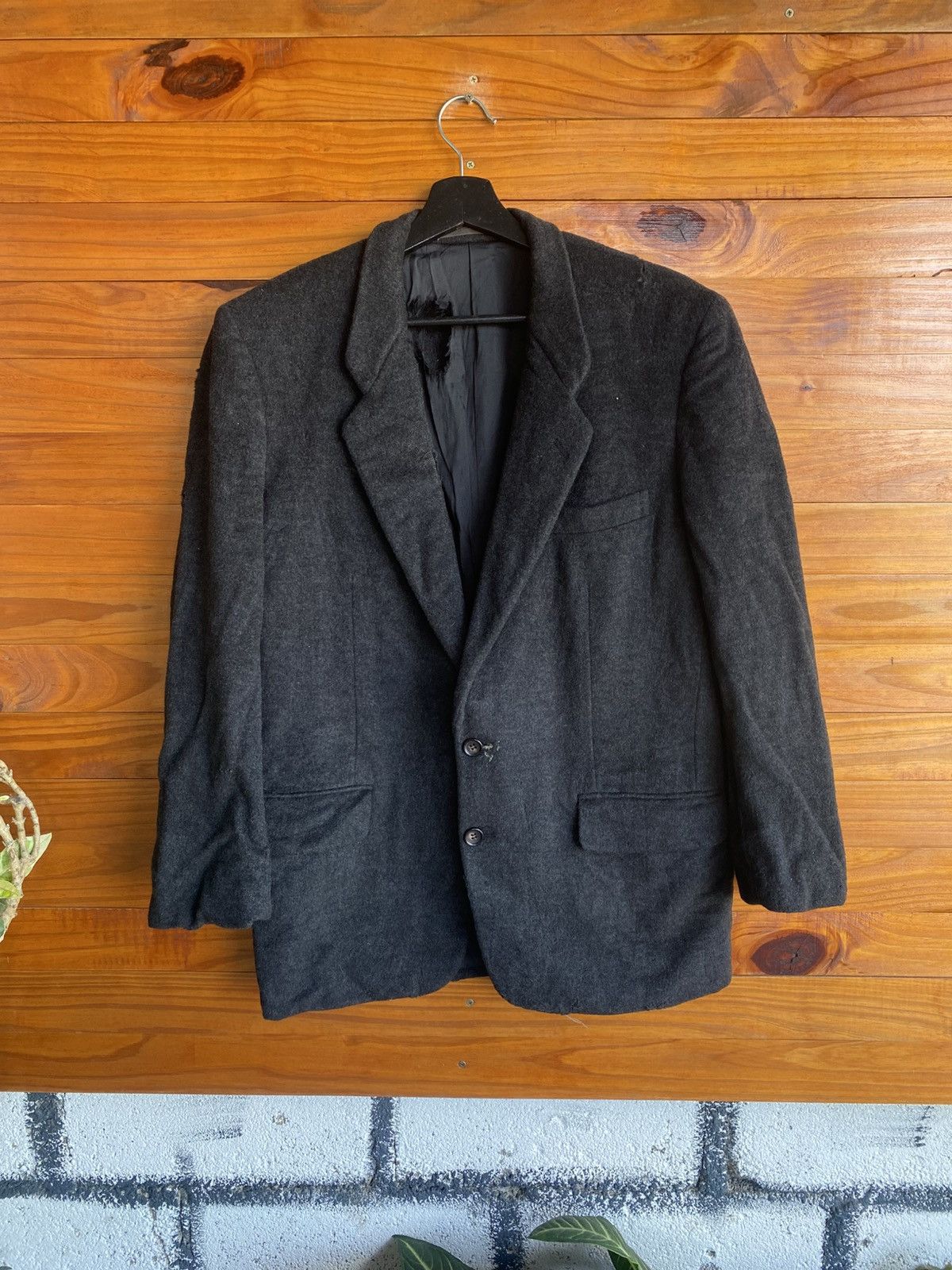 Comme des Garcons Homme Comme des Garçons Homme Wool Blazer Jacket Disstress Size US M / EU 48-50 / 2 - 3 Thumbnail