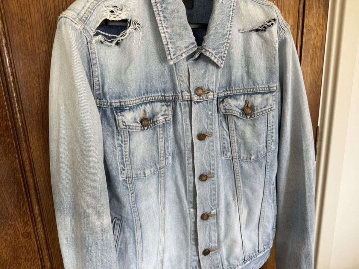Saint Laurent Paris SS21 Saint Laurent denim trucker jacket crash thrashed grail Size US L / EU 52-54 / 3 - 13 Thumbnail