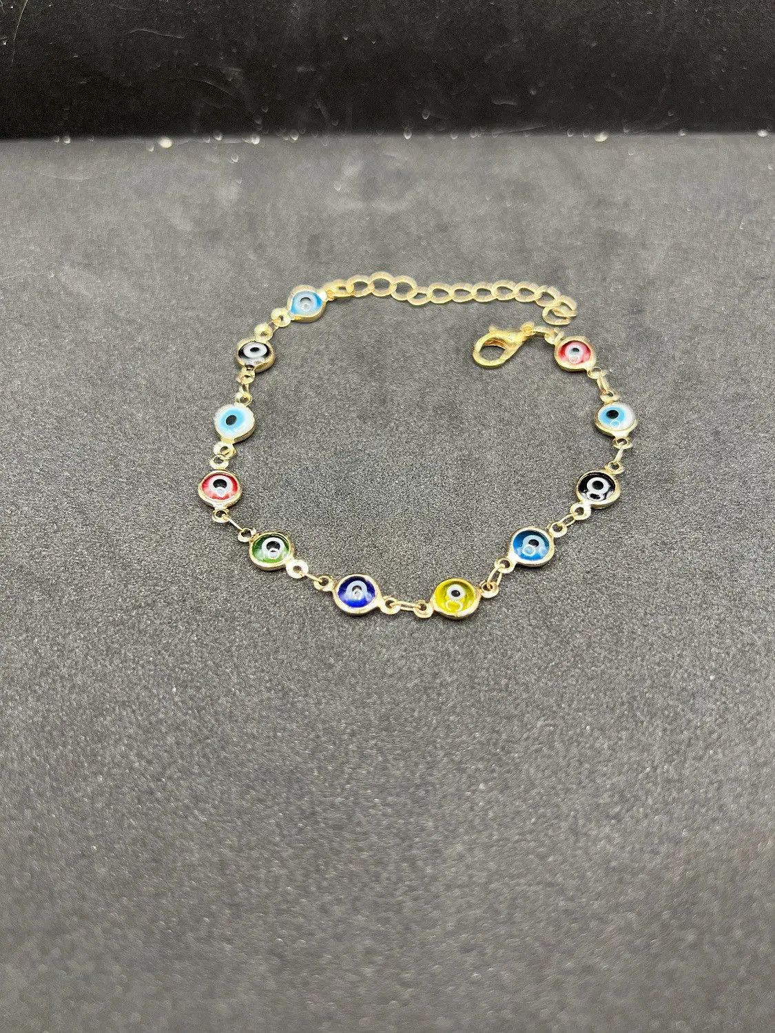 Jewelry Evil Eyes Glass Beads Chain Bracelet Size ONE SIZE - 1 Thumbnail