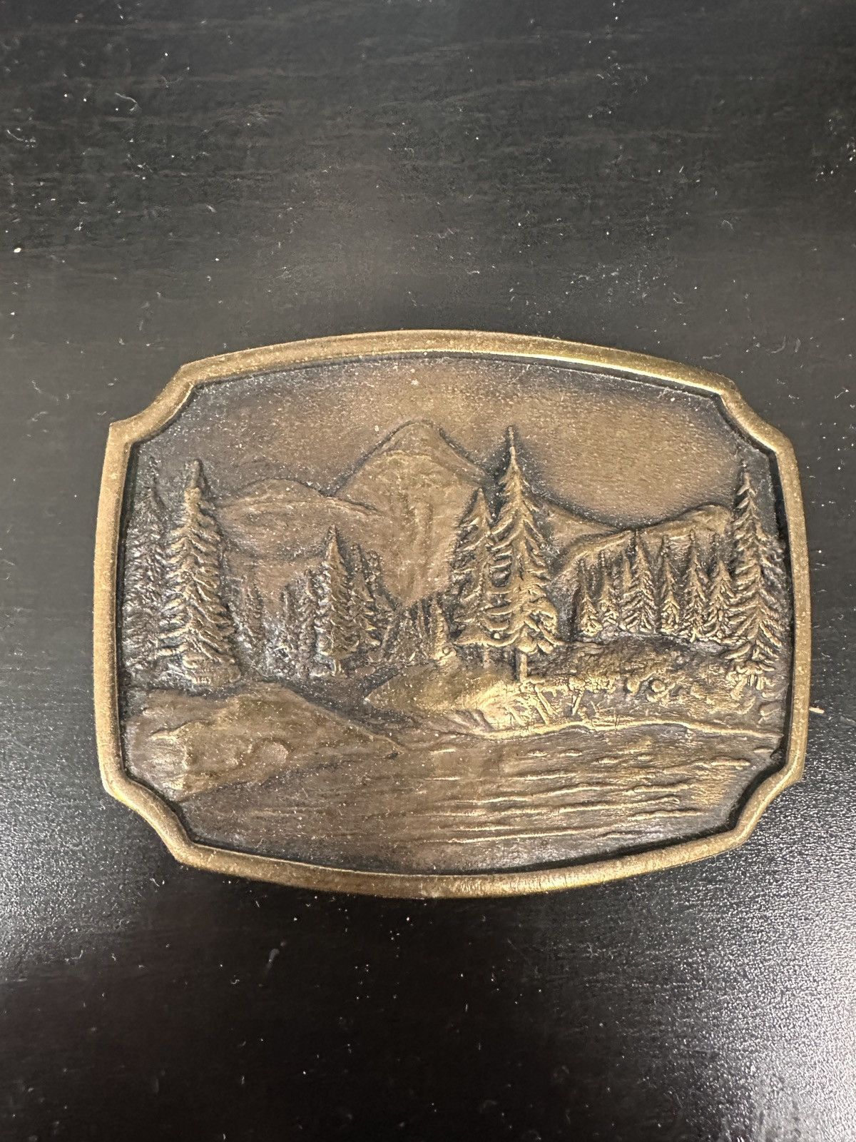 Vintage Solid brass vintage belt buckle Size ONE SIZE - 1 Thumbnail