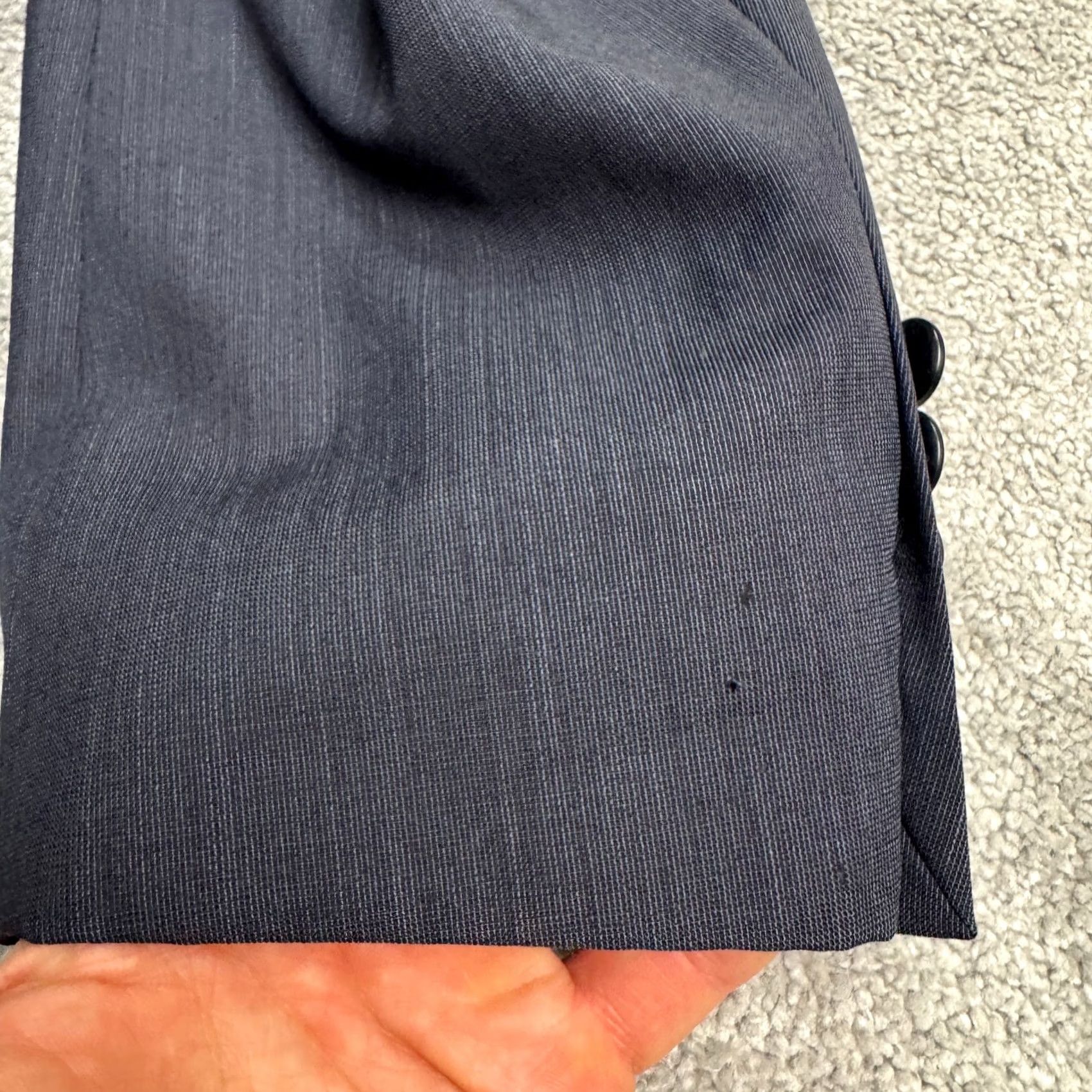 Hugo Boss HUGO BOSS Apollon Olymp Blazer Jacket Men 40R Navy Blue Wool Notch Single-Breasted 2-Button Regular Tailored Front Flat Front Solid Vintage? Size 40R - 4 Thumbnail