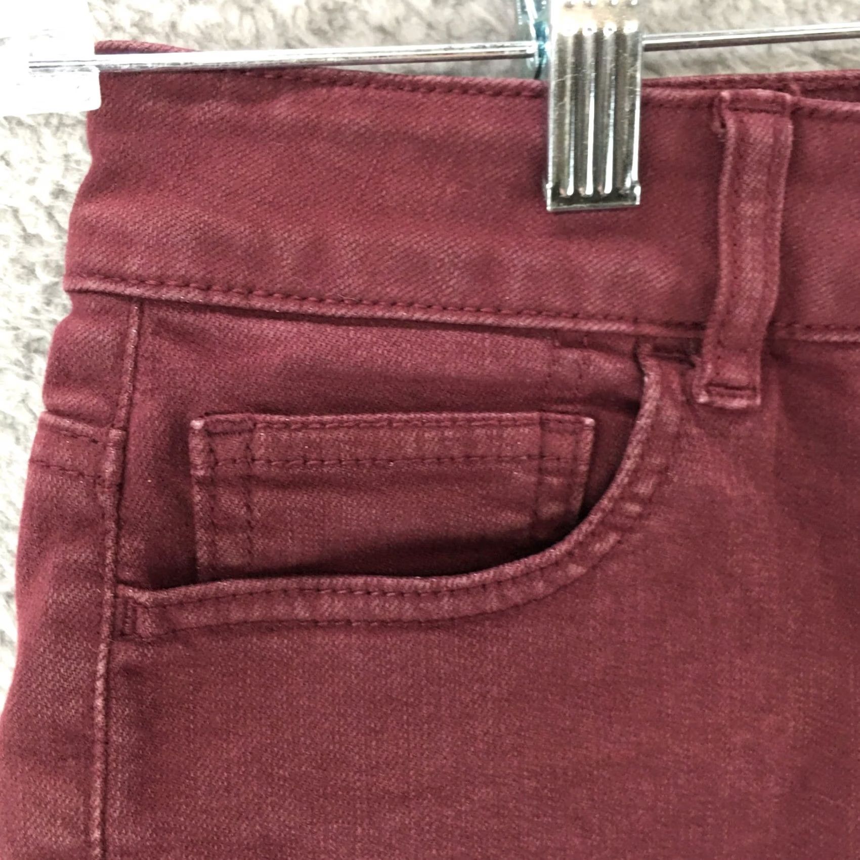 American Eagle Outfitters American Eagle Outfitters Hi Rise Shortie Shorts Womens 4 Red Stretch Cut Off Shirt Size 27" / US 4 / IT 40 - 2 Thumbnail