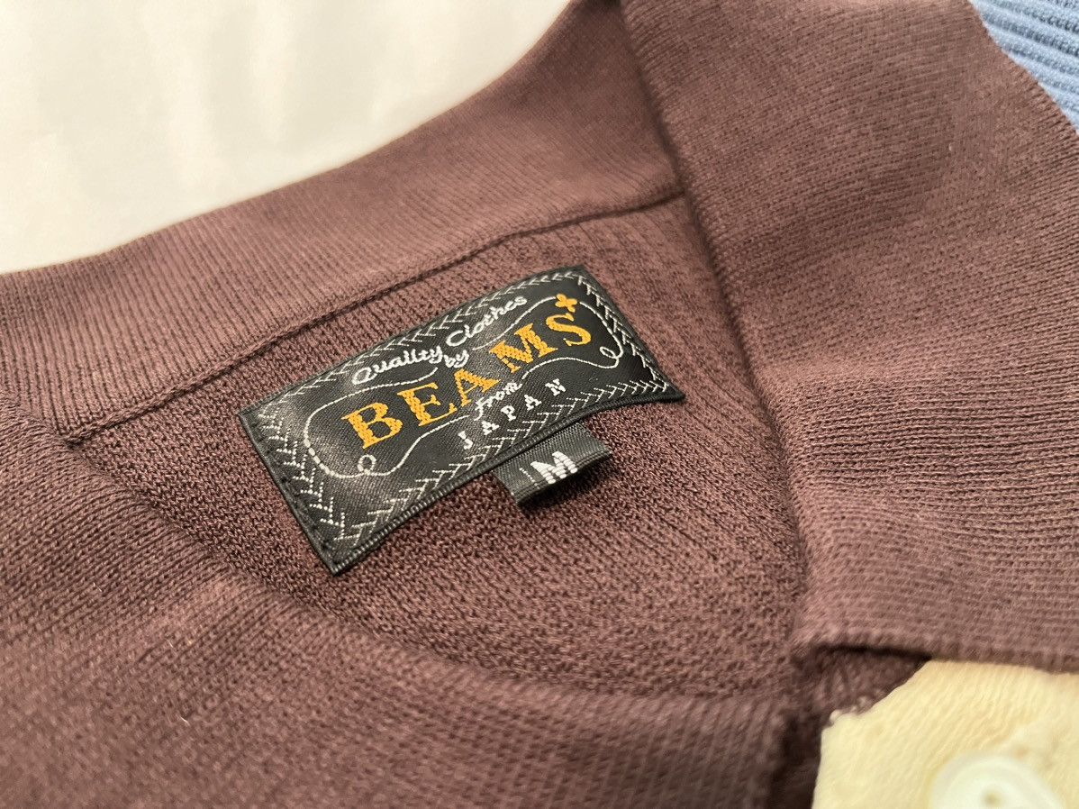 Beams Plus Beams Plus Knit Polo (Stripe) - Brown Size US M / EU 48-50 / 2 - 16 Thumbnail