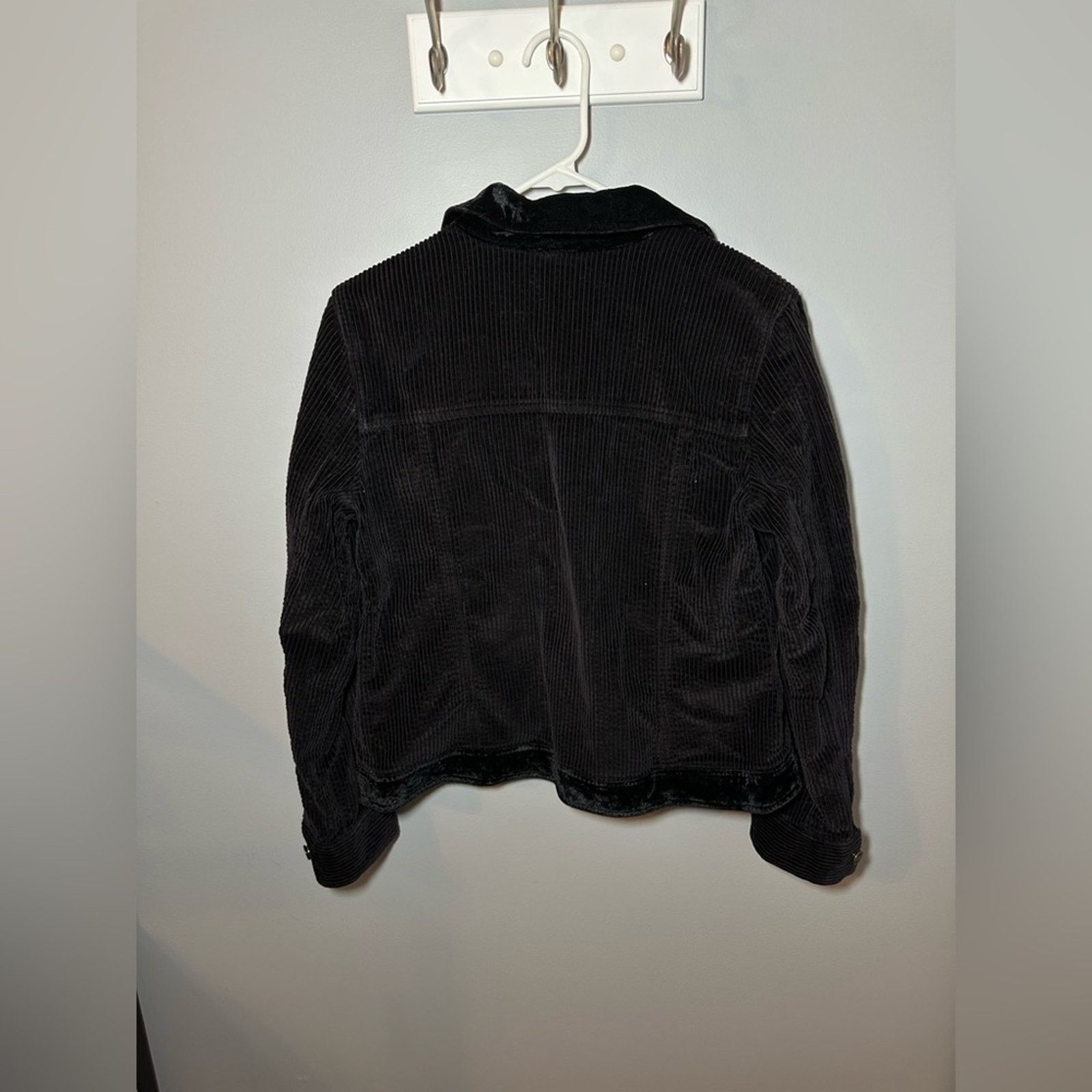 Other J. Jill Corduroy Jacket Velvet Collar Black Cotton Womens SM Size S / US 4 / IT 40 - 3 Thumbnail