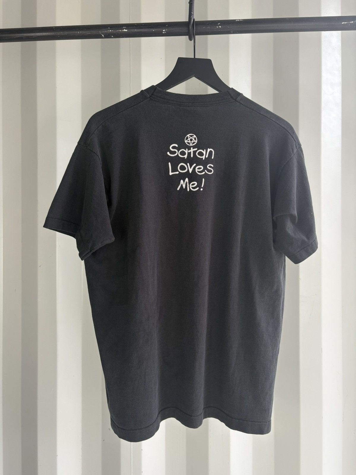 Vintage Vintage Better With Satan Shirt Distressed Faded GRUNGE Band Size US XL / EU 56 / 4 - 4 Thumbnail