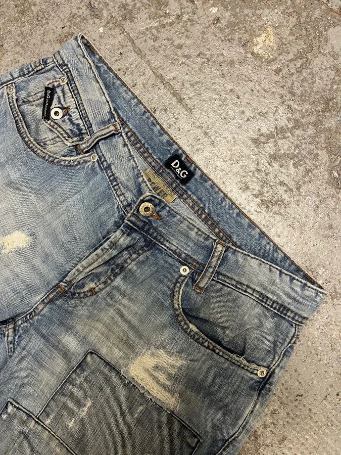Dolce & Gabbana 2000s Dolce & Gabbana Patches Blue Denim Jeans Size US 31 - 8 Thumbnail