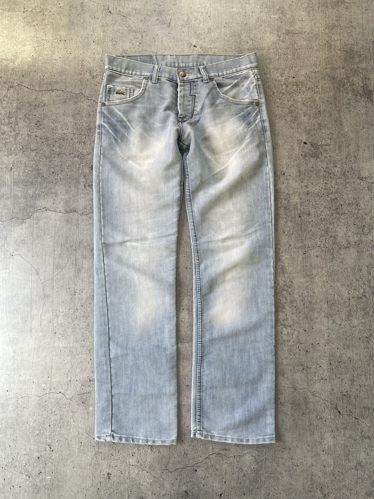 Lacoste × Vintage Crazy Vintage Y2K Baggy Lacoste Essential Denim Jeans Size US 33 - 4 Thumbnail