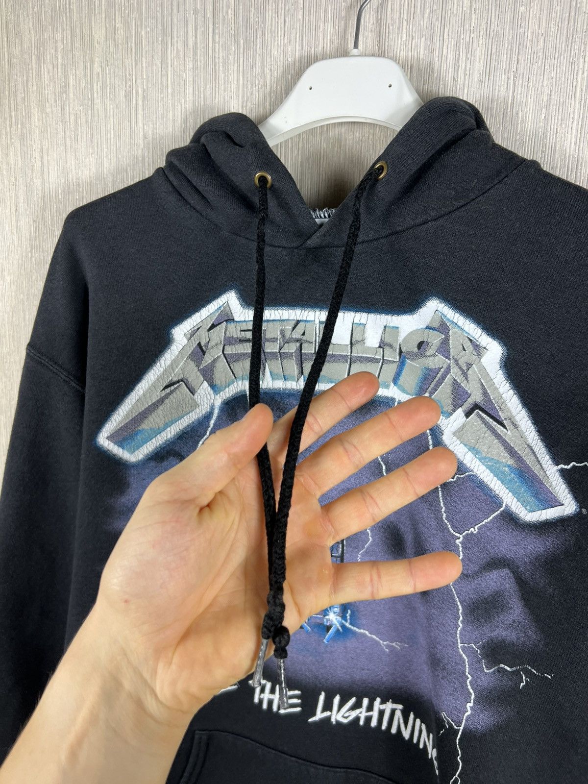 Metallica Vintage 1994 Metallica ride the lightning hoodie giant fotl Size US M / EU 48-50 / 2 - 16 Thumbnail