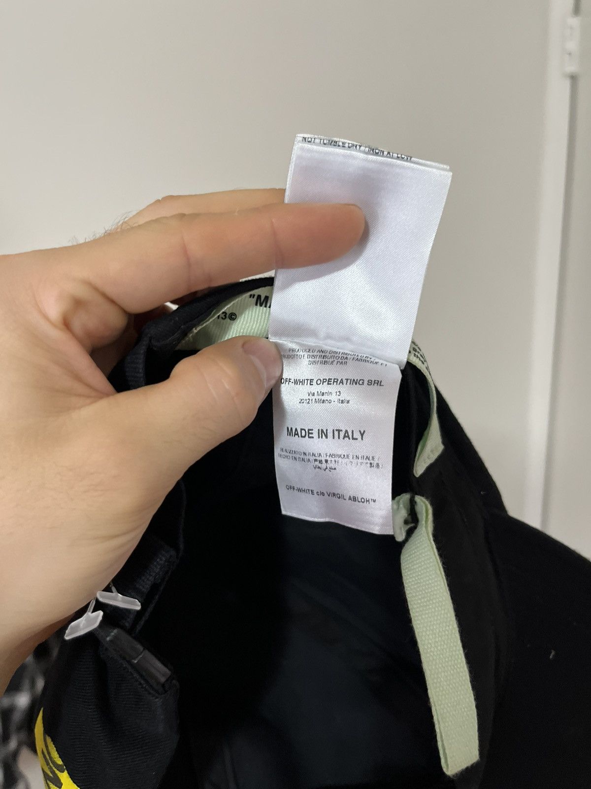 Off-White Off-White Firetape cap black rare Virgil Abloh fire line Size ONE SIZE - 8 Thumbnail