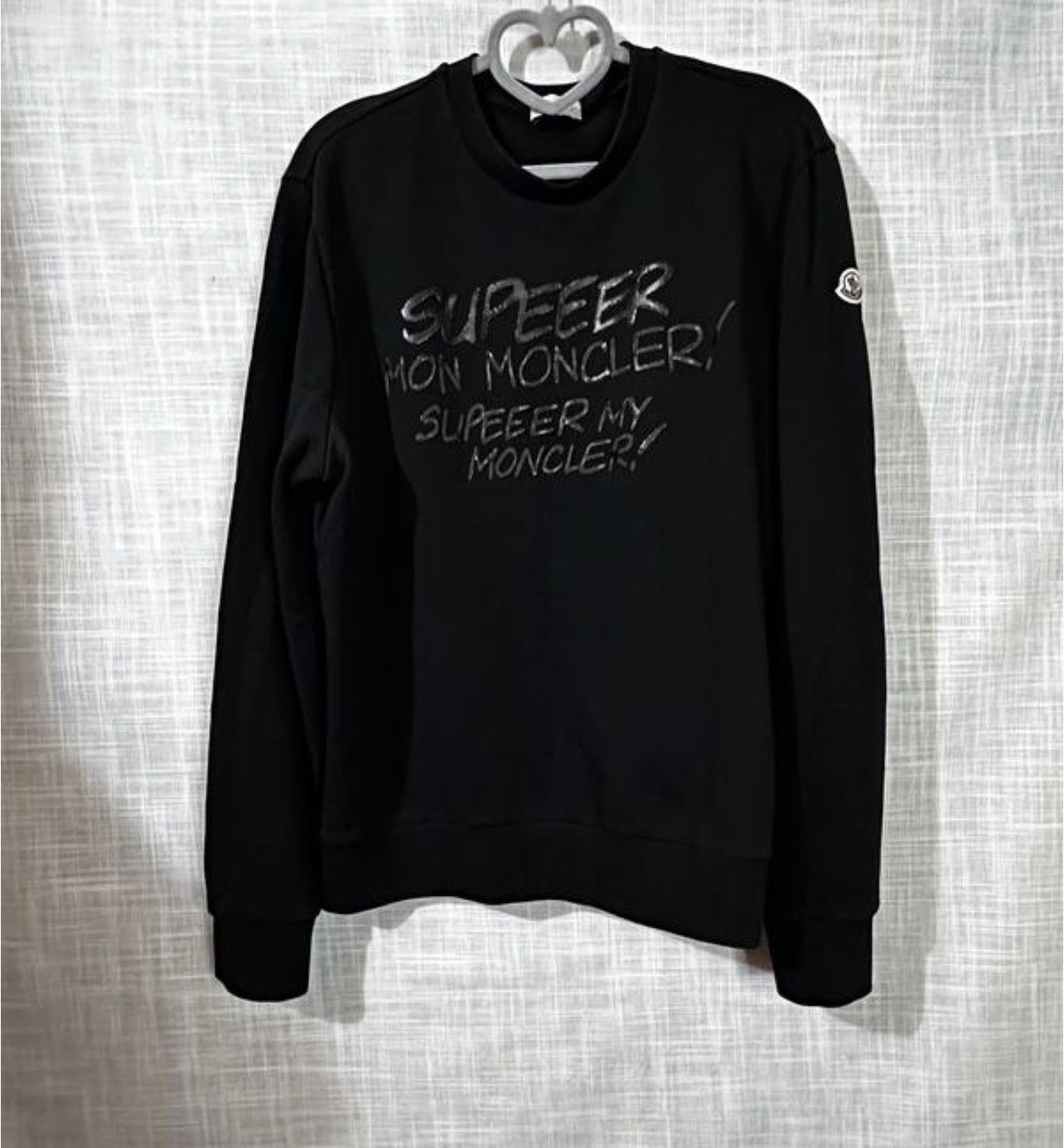 image of Moncler Sweatshirt Supeeer My Moncler ! in Black, Men's (Size XL)