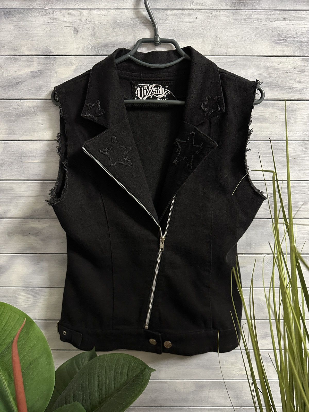 Designer × Japanese Brand Rare Denim Vest ViXXSin Avant-Garde Japan Style. Size L / US 10 / IT 46 - 1 Thumbnail