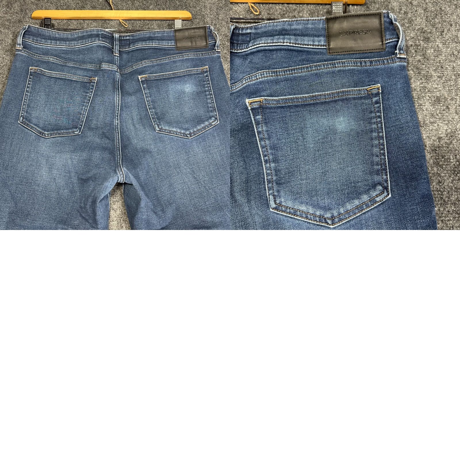 Express Express Jeans Mens Slim Fit 34 Cotton Stretch 5-Pocket Design Medium Wash Denim Shirt Size US 34 / EU 50 - 8 Thumbnail