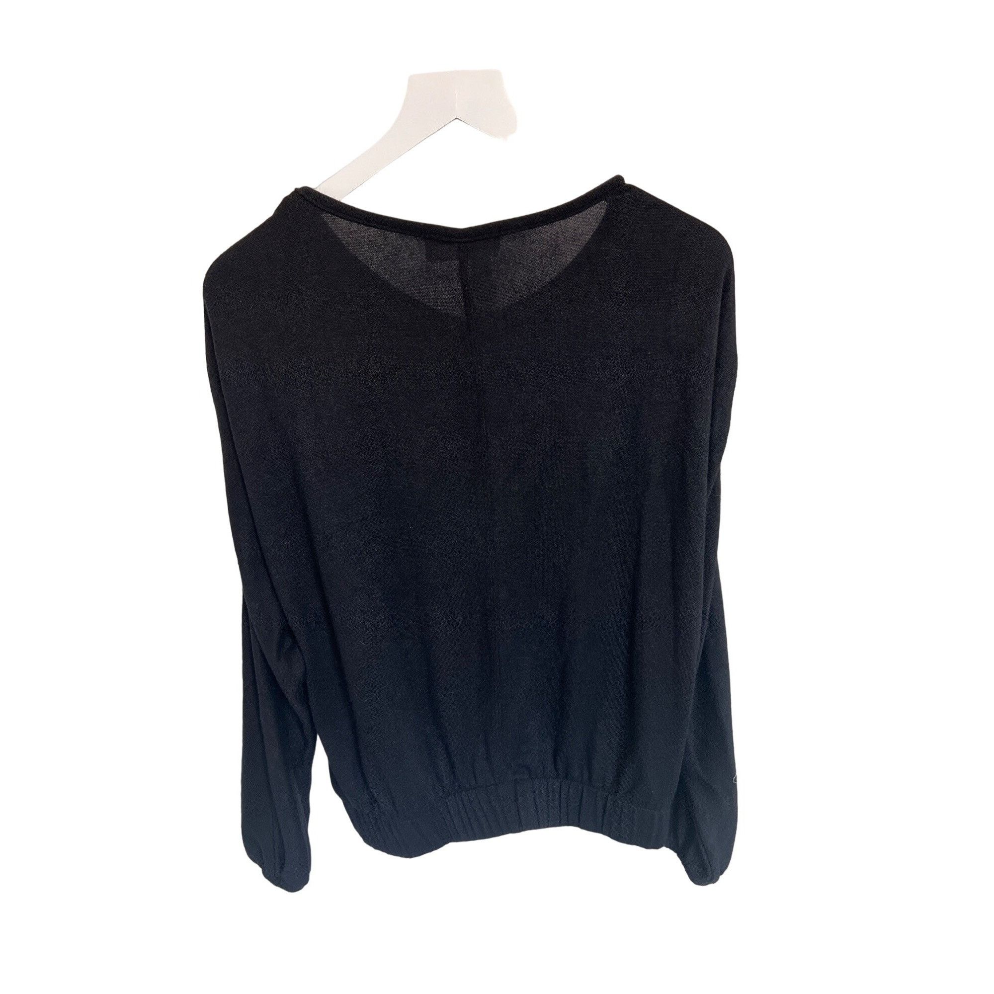Anthropologie Self Contrast Amadi Black Long-Sleeve Bubble Top Anthropolog Size XS / US 0-2 / IT 36-38 - 7 Thumbnail