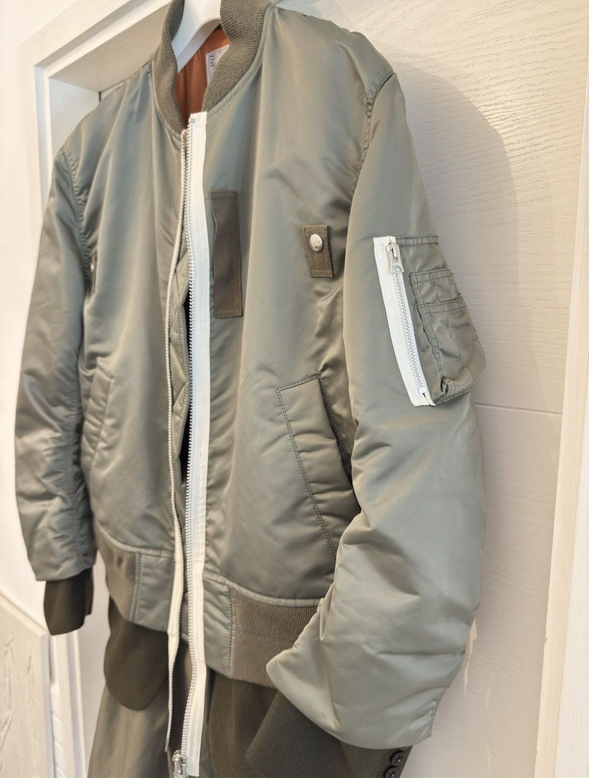 Sacai Sacai MA1 patchwork fishtail parker Bomber Jacket size3 Size US L / EU 52-54 / 3 - 2 Thumbnail