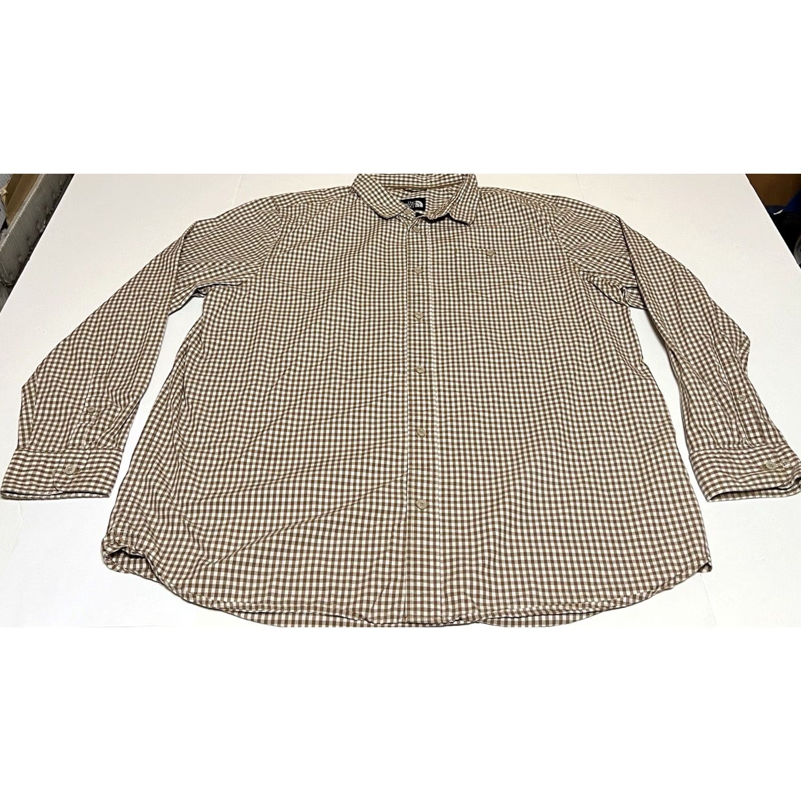 The North Face The North Face Shirt Men's 2XL Button-Up Brown Check Long Sleeve Cotton 100% Pocketed Casual Size US XXL / EU 58 / 5 - 2 Thumbnail