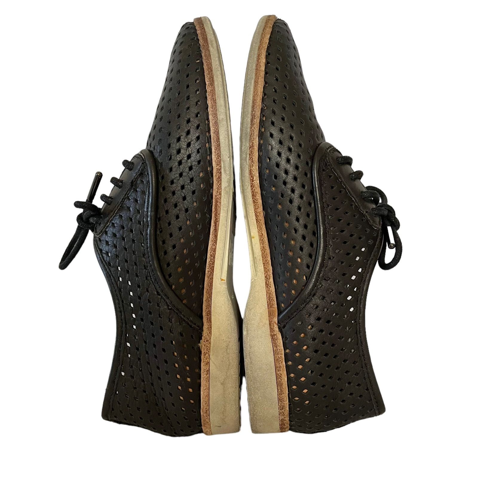 Other Rollie Australia Derby Perforated Black Leather Oxford Shoes Size US 6.5 / IT 36.5 - 5 Thumbnail