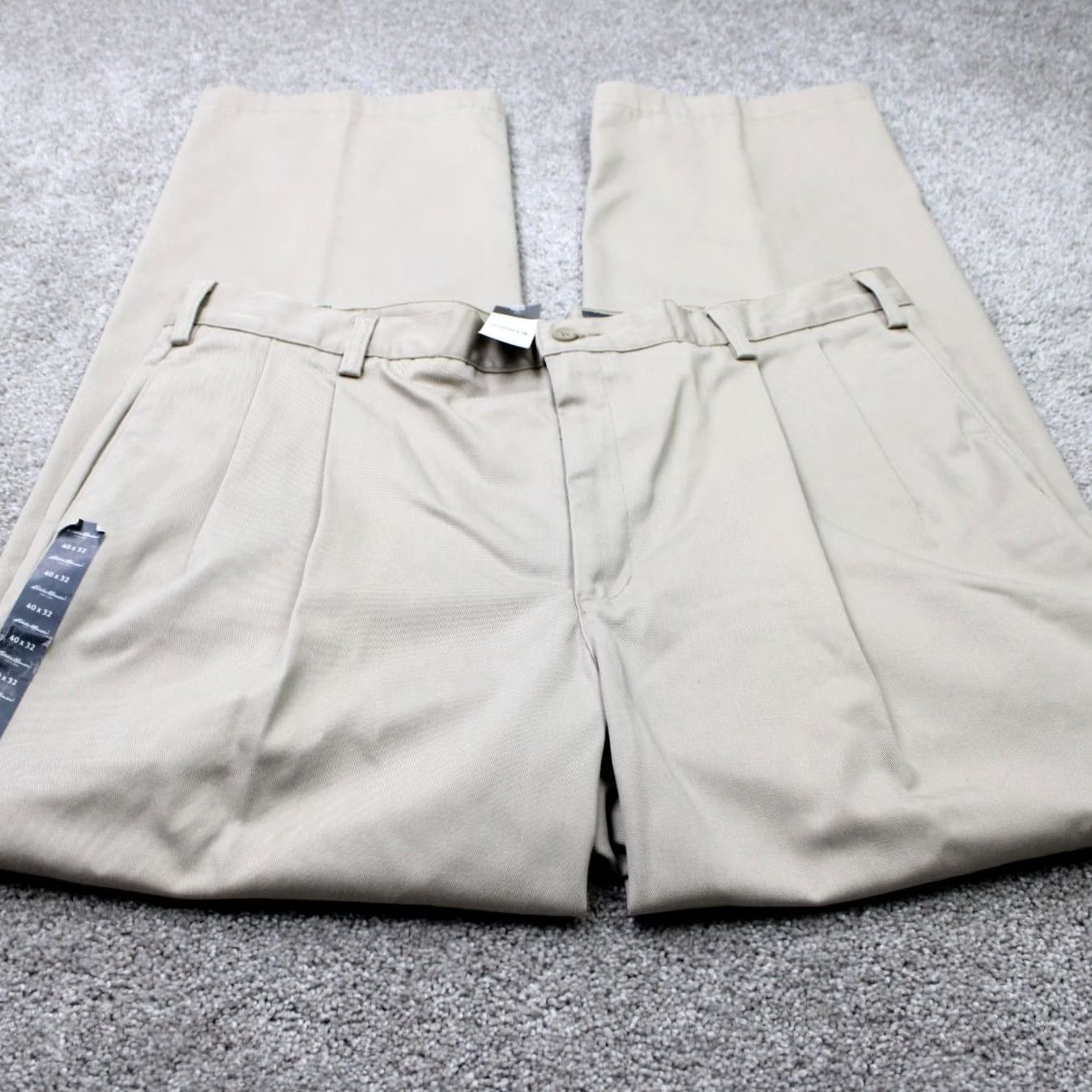 Eddie Bauer Eddie Bauer Chino Pants Mens 40x32 Beige NWT Slim/Regular Straight Front Wool Blend? Size US 40 / EU 56 - 2 Thumbnail