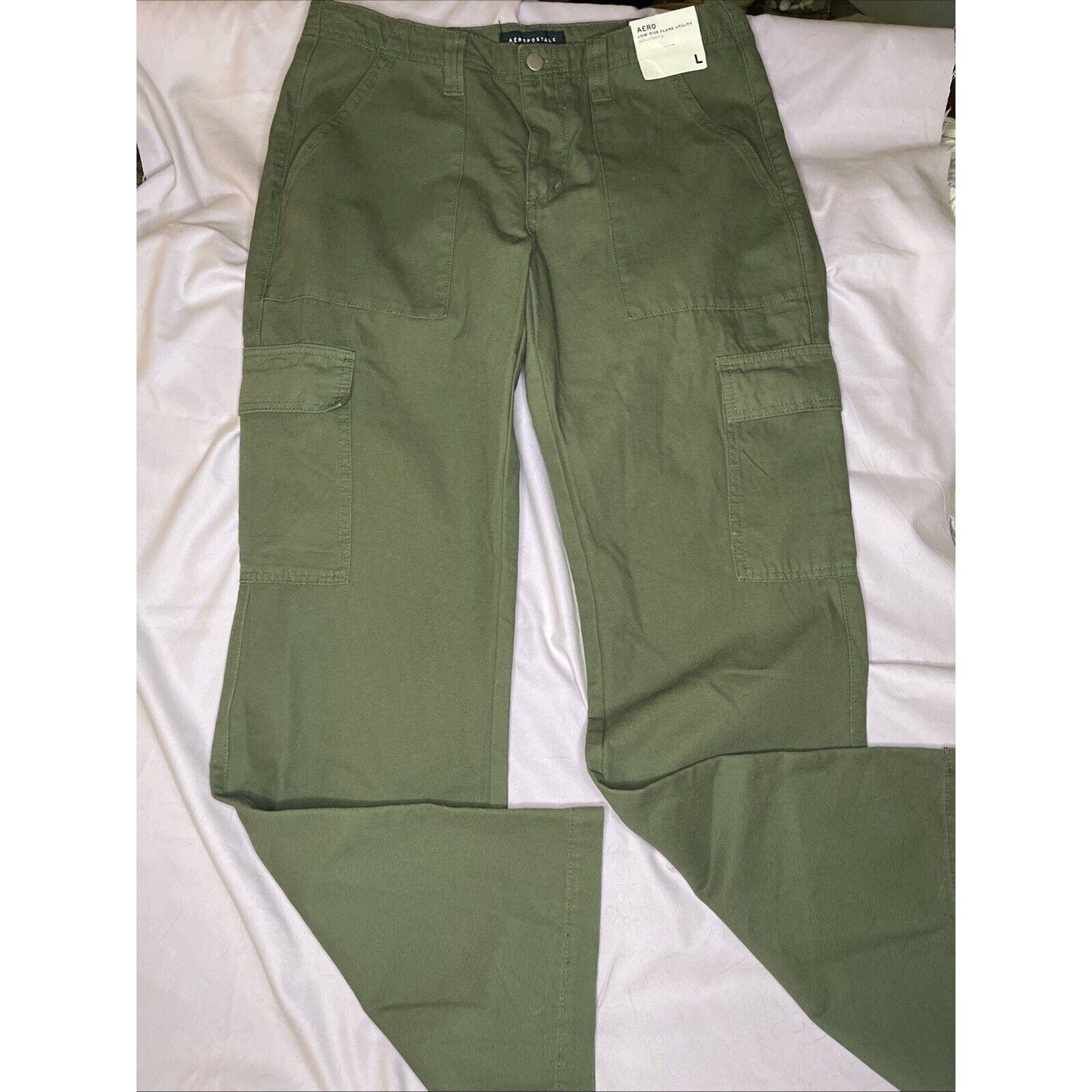 Aeropostale Aeropostale Women's, Olive Low RIse Utility Pants Aero- lg Size 38" / US 16 / IT 52 - 1 Thumbnail