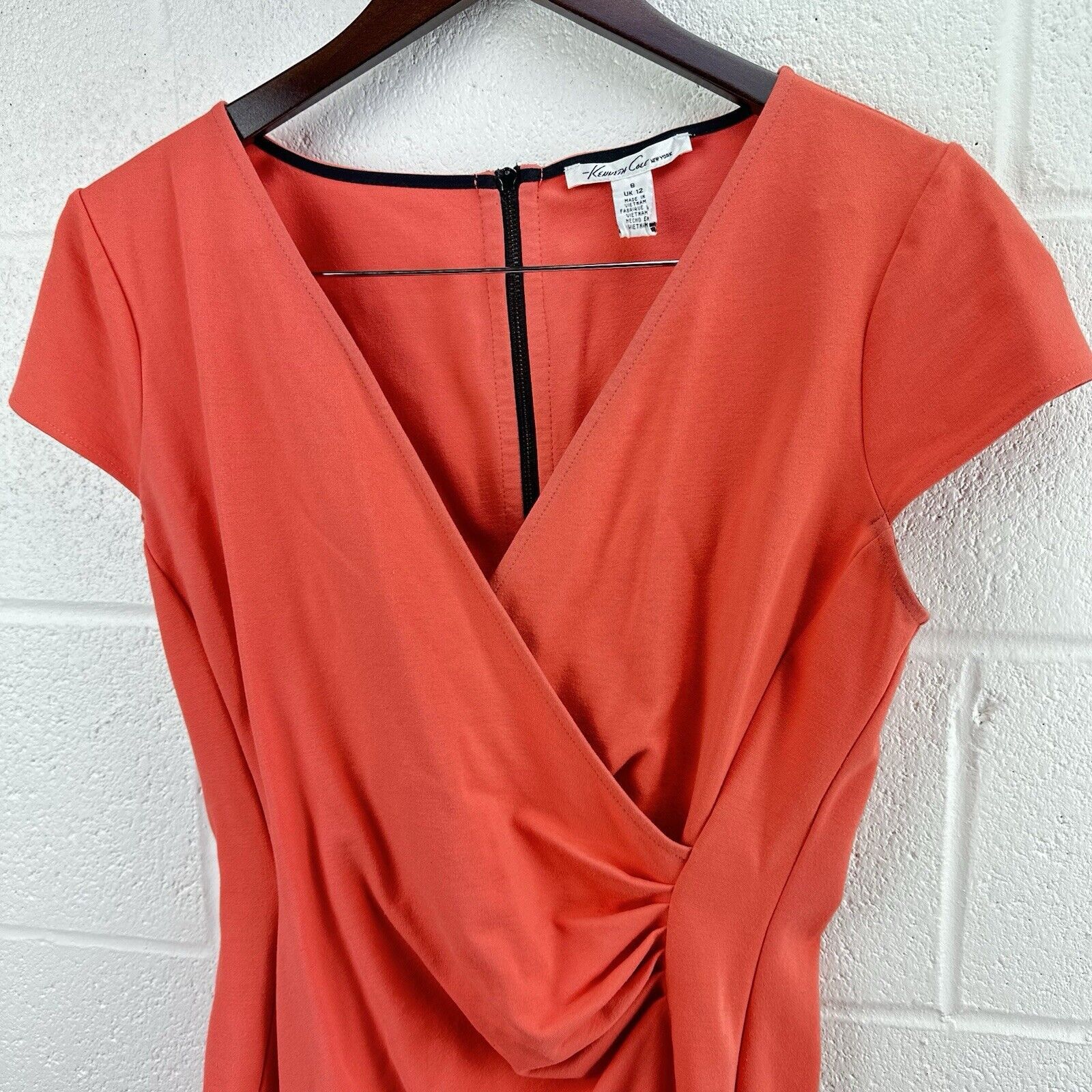 Kenneth Cole Kenneth Cole NY Stretch Exposed Zipper Cap Sleeve Dress Sz 8 Size M / US 6-8 / IT 42-44 - 5 Thumbnail