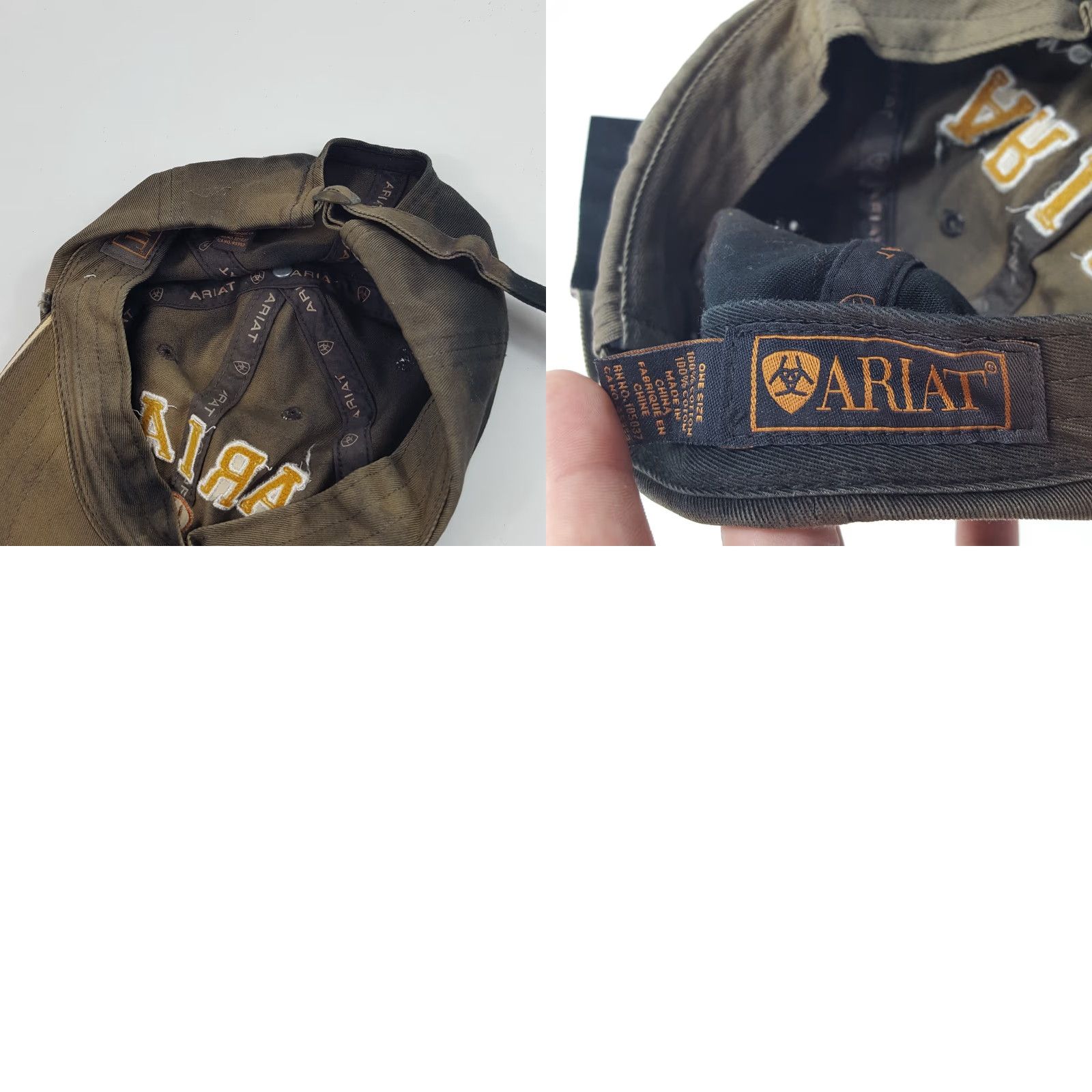 Ariat Ariat Baseball Cap Hat Black Vintage Western Workwear Adjustable Grunge Retro 90s 00s Y2K Mens Cap Size ONE SIZE - 8 Thumbnail
