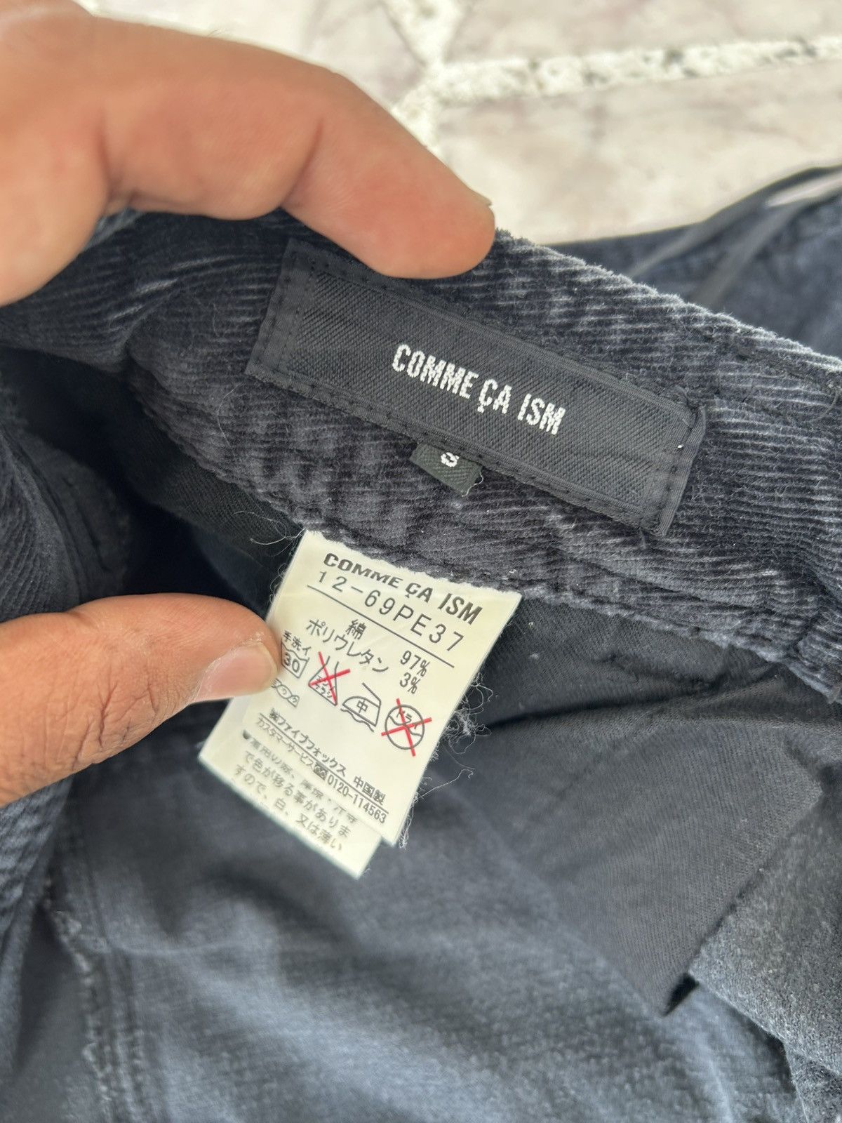 Comme Ca Ism CommeCaIsm Flare Corduroy Pattern Suede Pants Size US 29 - 7 Thumbnail