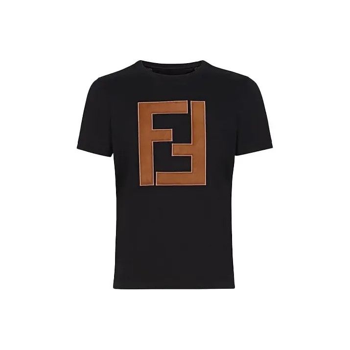 Fendi Fendi Black Logo Print Short Sleeve T-Shirt 0079 Size US XXL / EU 58 / 5 - 1 Thumbnail