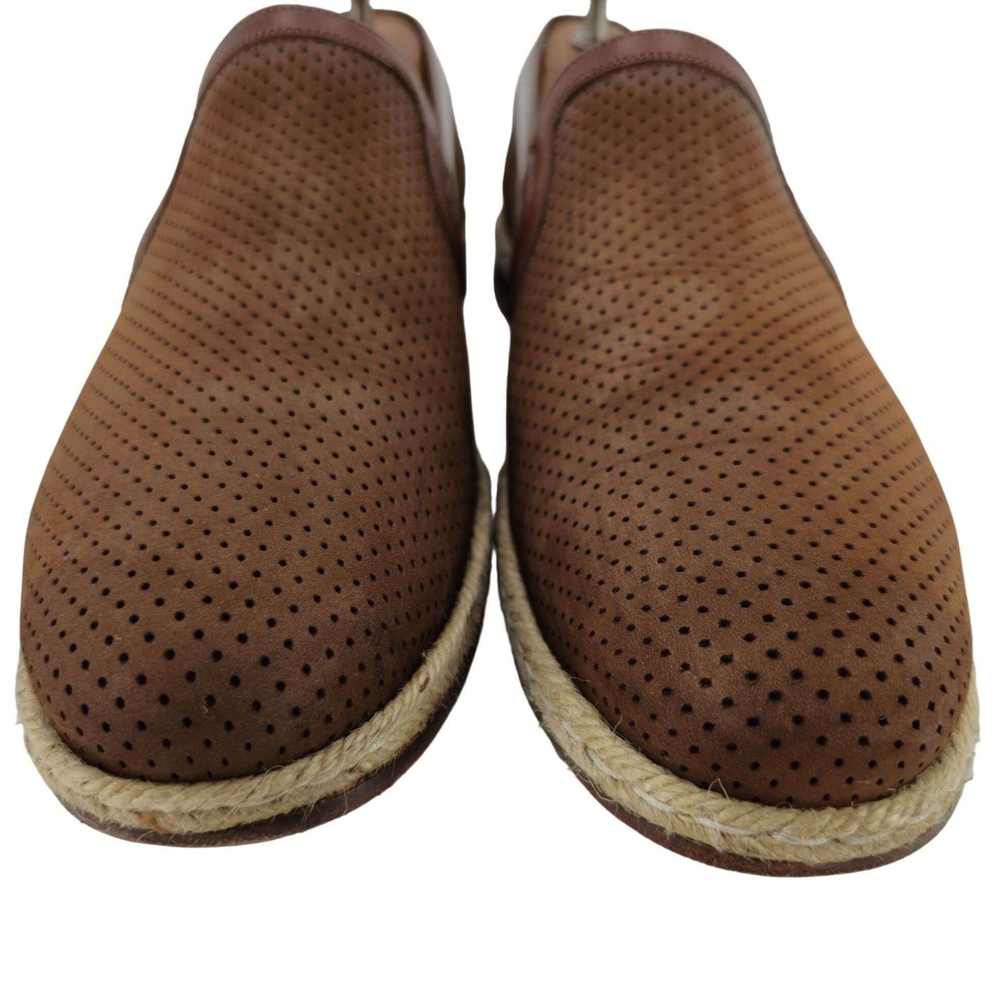 Mezlan Mezlan Spain Brown Perforated Leather Slip-on Loafer Men 9.5 Size US 9.5 / EU 42-43 - 10 Thumbnail