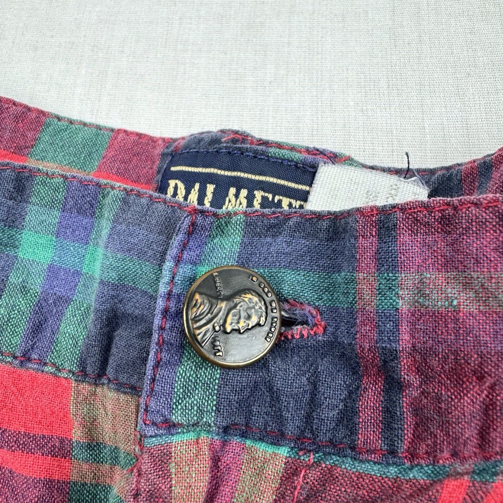 Vintage VINTAGE Palmetto’s Loafers Palmettos Loafers Golf Shorts Womens 7 Red Plaid Sports Casual 70s Talon Shirt Size 28" / US 6 / IT 42 - 2 Thumbnail