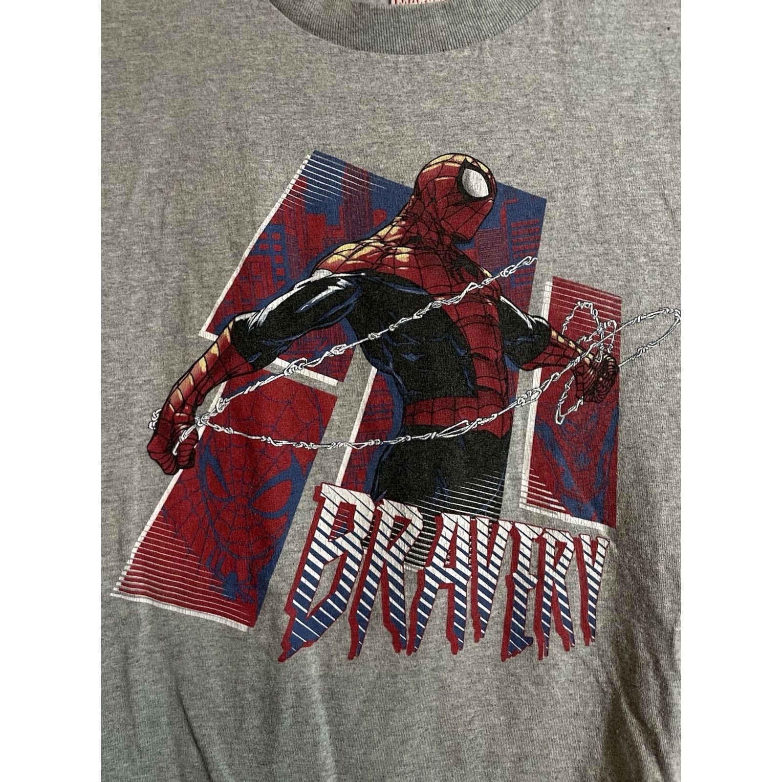 Vintage VINTAGE Marvel Spider-Man Bravery Super Hero Movie Promo Shirt M Men Gray 90s, Shirt Mens Spider-Man Size US M / EU 48-50 / 2 - 2 Thumbnail