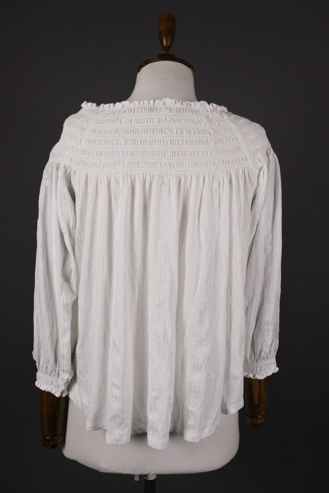 Lauren Ralph Lauren Lauren Ralph Lauren White Lagenlook Blouse Shirt Size M Size M / US 6-8 / IT 42-44 - 5 Thumbnail