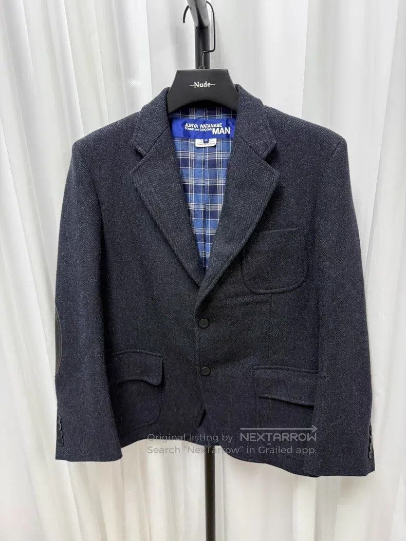 Junya Watanabe JUNYA WATANABE Wool Tweed Patchwork Denim Jacket Size US XS / EU 42 / 0 - 2 Thumbnail