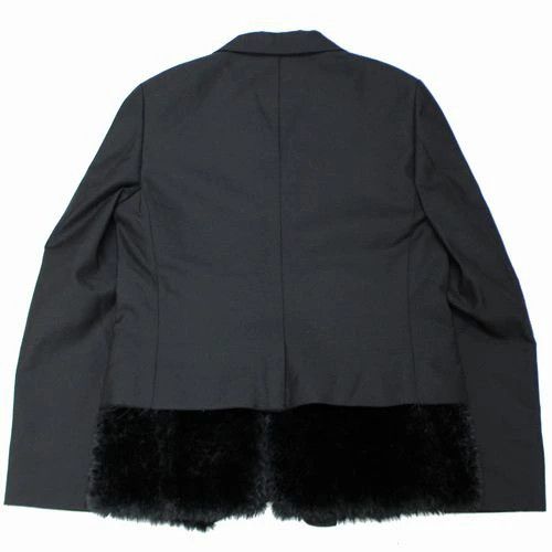 Comme des Garcons Homme Plus Jacket Faux Fur Hem Wool Size US S / EU 44-46 / 1 - 2 Thumbnail