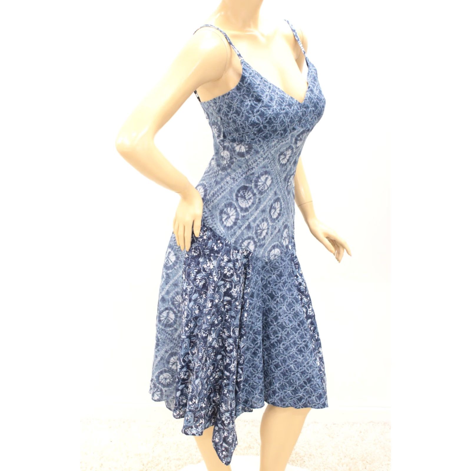 Ralph Lauren VINTAGE Lauren Ralph Lauren Patchwork Tank Dress Blue Linen Patchwork Tank Dress 8 Womens Boho Vacation Casual Women Size M / US 6-8 / IT 42-44 - 4 Thumbnail