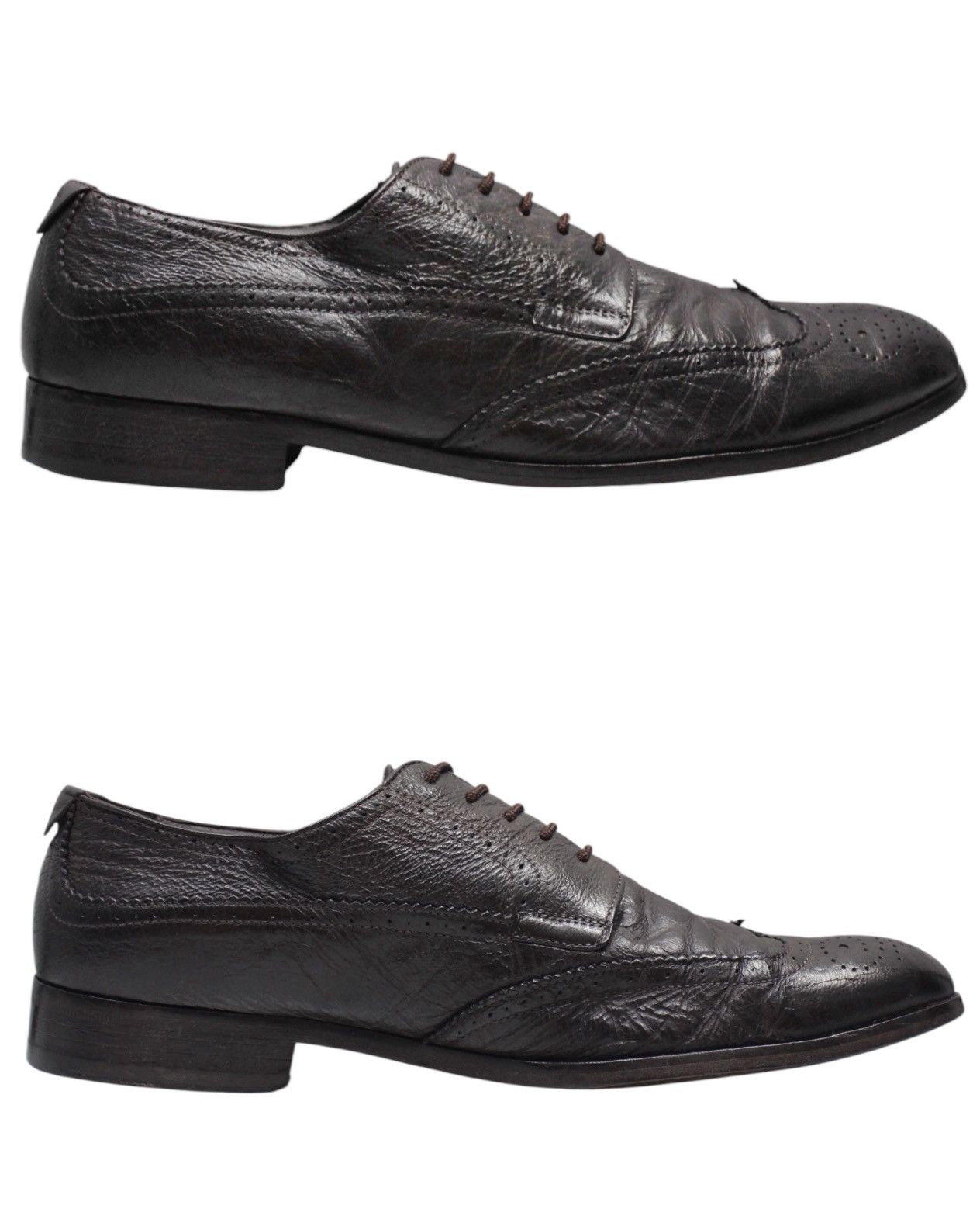Emporio Armani 2000S EMPORIO ARMANI OXFORD BROGUE SHOES Size US 7 / EU 40 - 3 Thumbnail