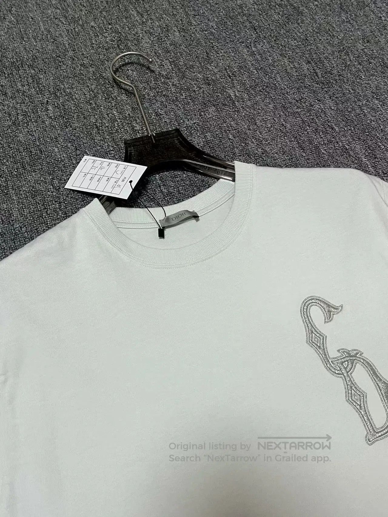 Dior dior logo embroidered mint green short sleeve tee. Size US M / EU 48-50 / 2 - 3 Thumbnail