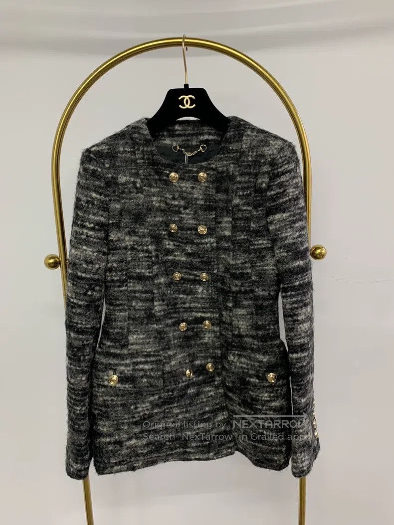 Gucci Gucci Gray double-breasted gold button jacket Size XS / US 0-2 / IT 36-38 - 1 Thumbnail