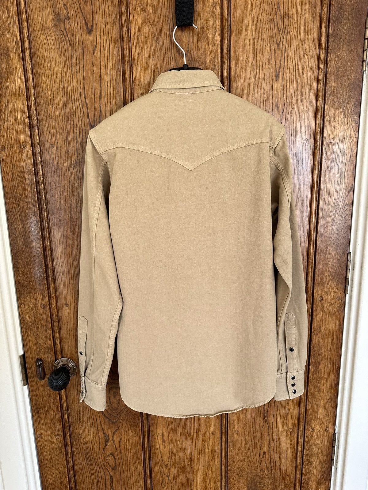 Saint Laurent Paris Saint Laurent western stonewashed denim shirt tan S Size US S / EU 44-46 / 1 - 14 Thumbnail
