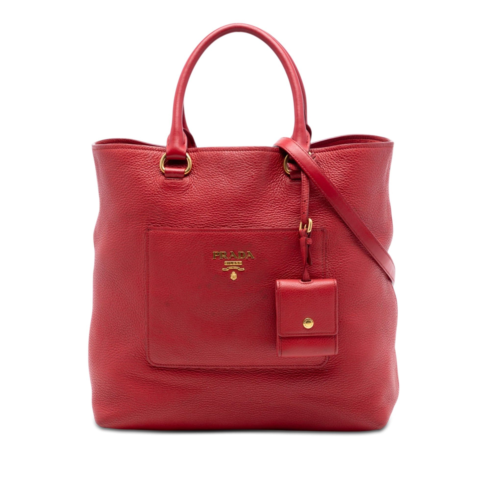 Prada Vitello Daino Front Pocket Convertible Tote Size ONE SIZE - 1 Thumbnail