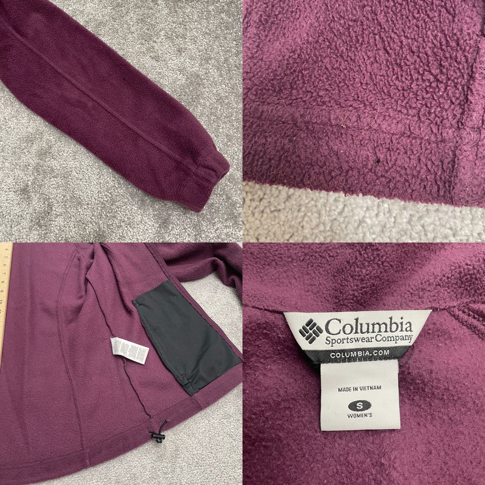 Vintage Columbia Benton Springs Fleece Jacket Womens Small Red Full Zip Outdoor Hiking Womens Size S / US 4 / IT 40 - 8 Thumbnail