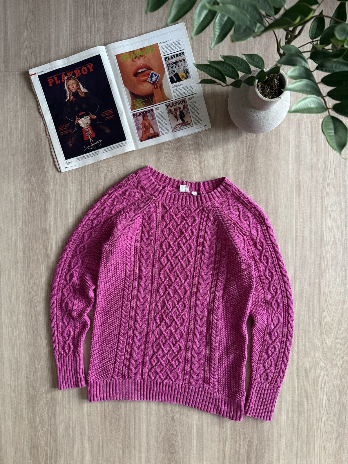 Gap Vintage Gap DB Cable Crewn Sweater 00s Size S / US 4 / IT 40 - 2 Thumbnail