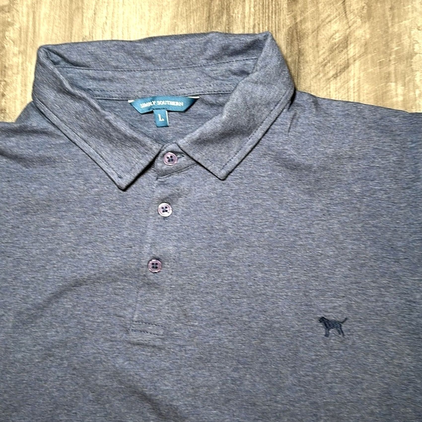 Vintage Simply Southern Polo Shirt - Blue - Men L - Regular - NWT Size US L / EU 52-54 / 3 - 5 Thumbnail
