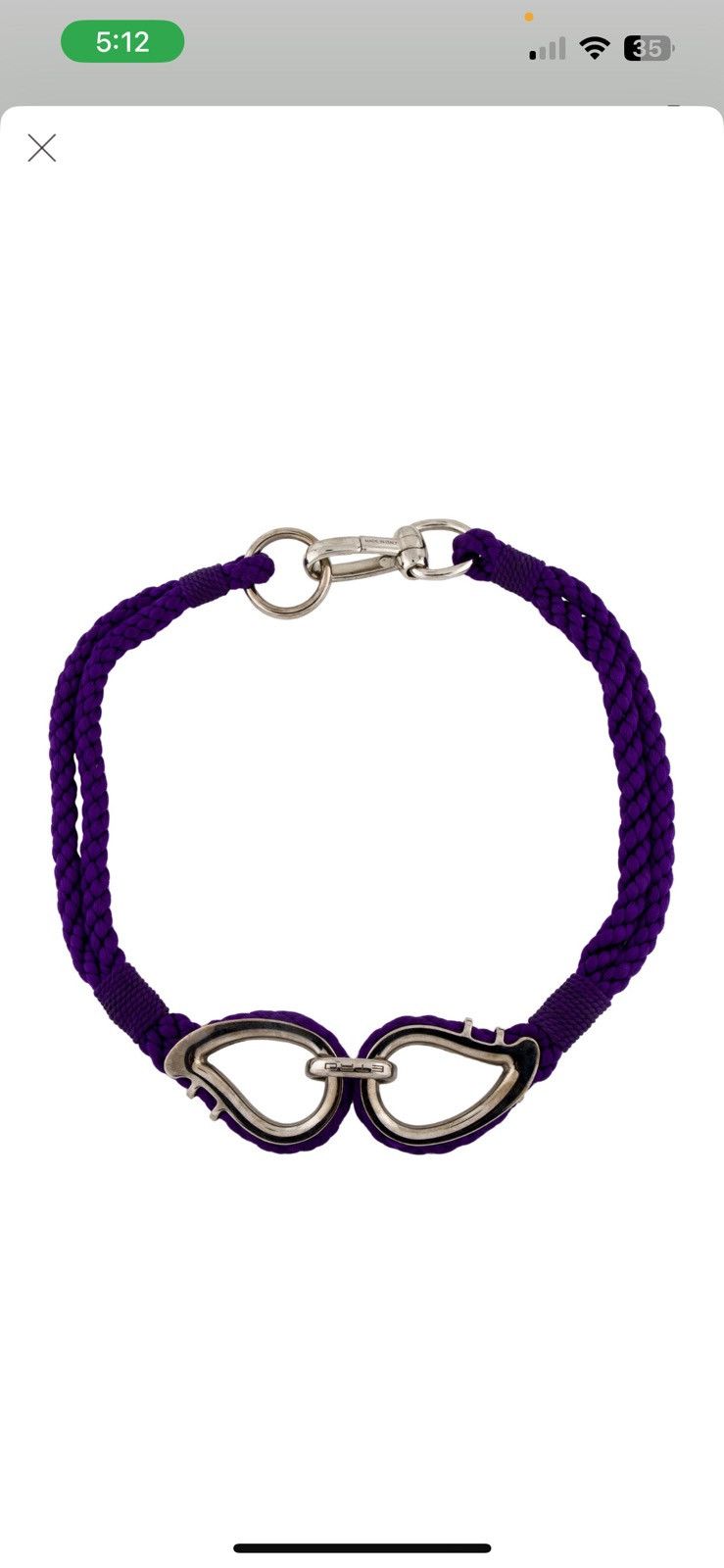 Etro ETRO purple braided & silver claw buckle waist belt Size ONE SIZE - 1 Thumbnail