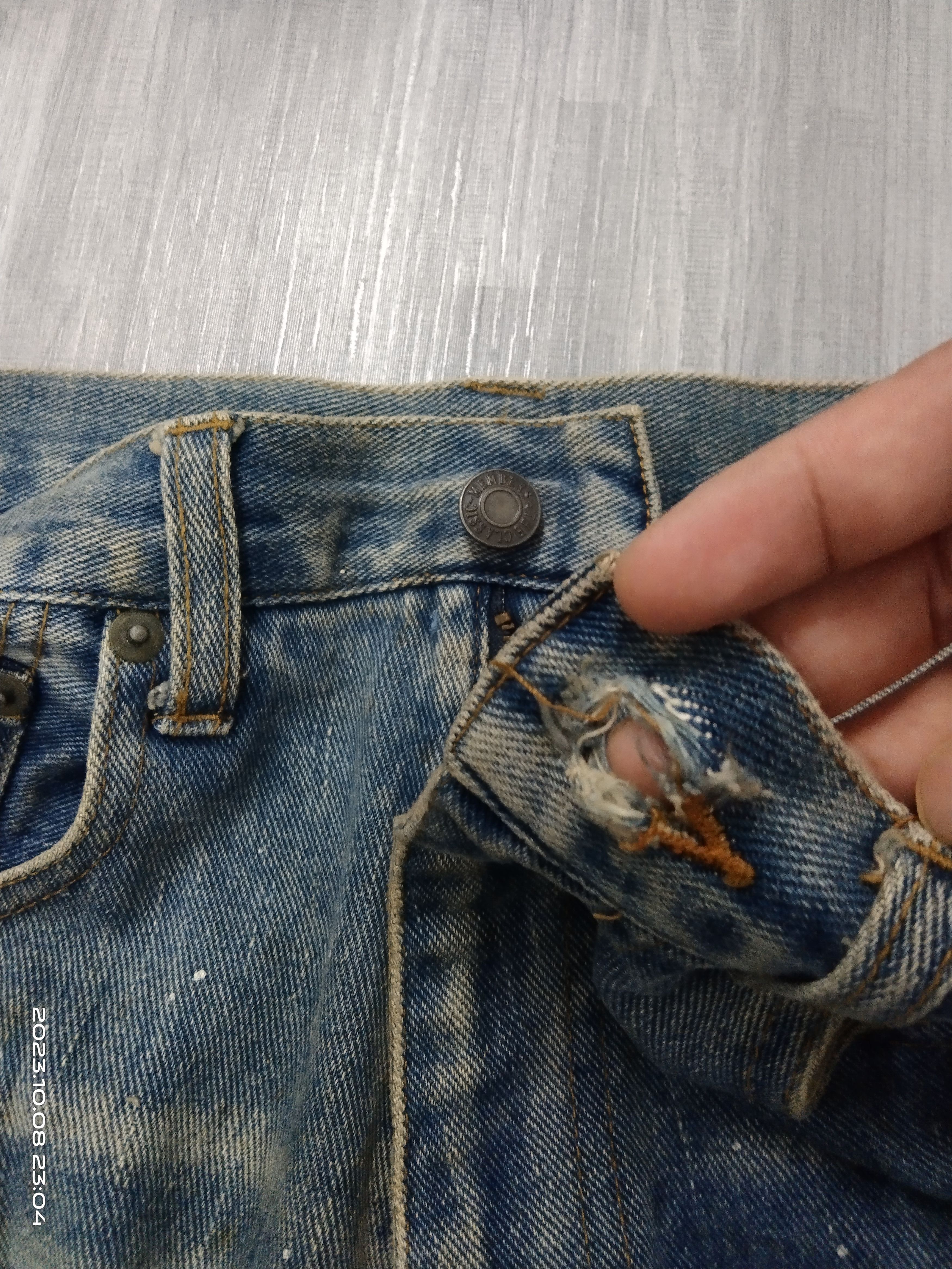 Japanese Brand SICK STU INSPIRED YS SPLATTED DENIM PANTS Size US 31 - 7 Thumbnail