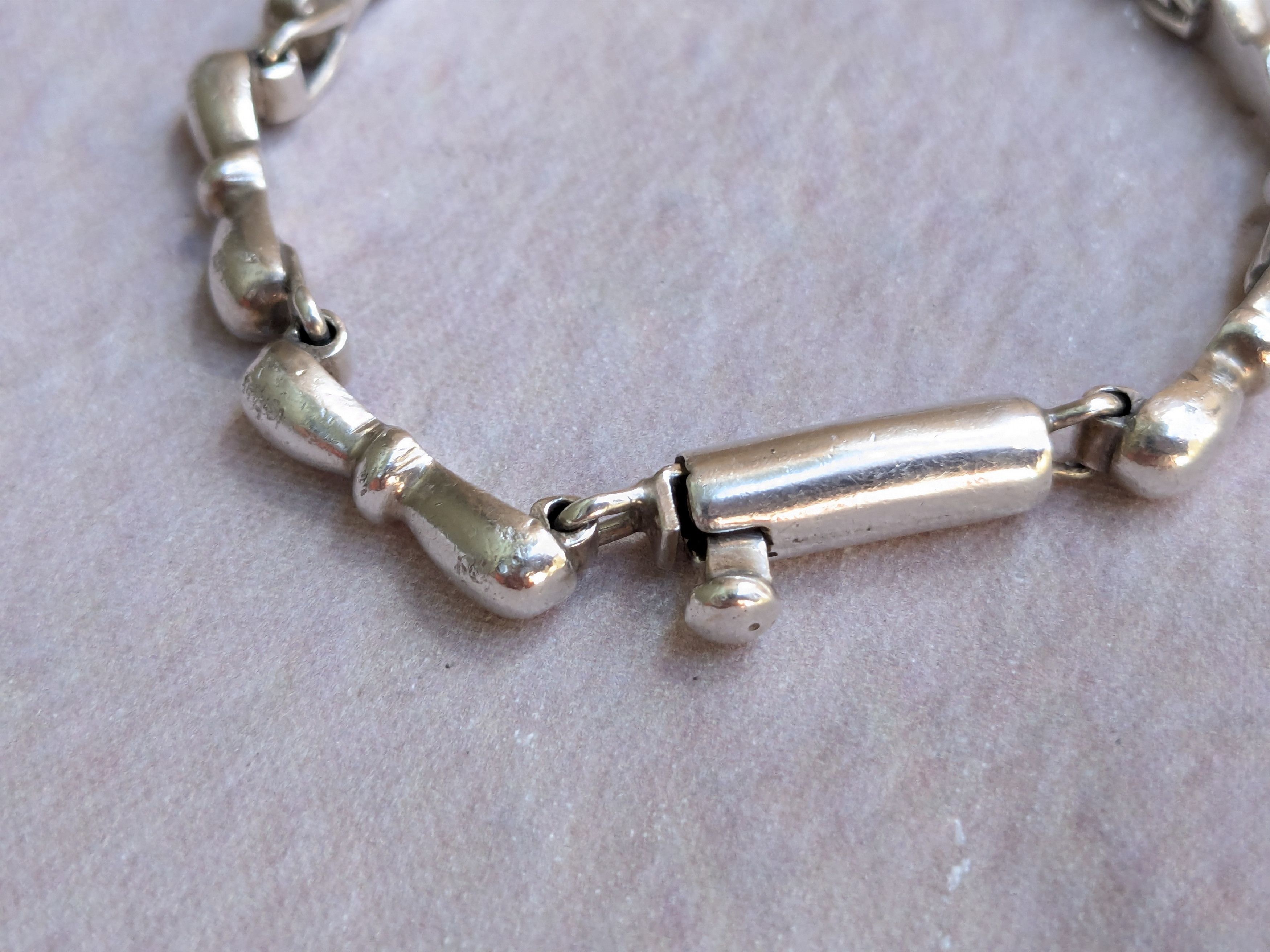 Jewelry Vintage Taxco Sterling Silver Bowtie Bracelet Taxco Size ONE SIZE - 5 Thumbnail