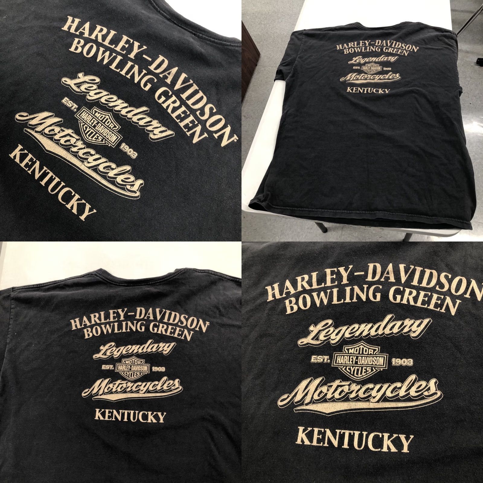 Harley Davidson VINTAGE Harley-Davidson Shirt XL Mens Black Short Sleeve Live To Ride Bowling Green KY 2012 Size US XL / EU 56 / 4 - 9 Thumbnail