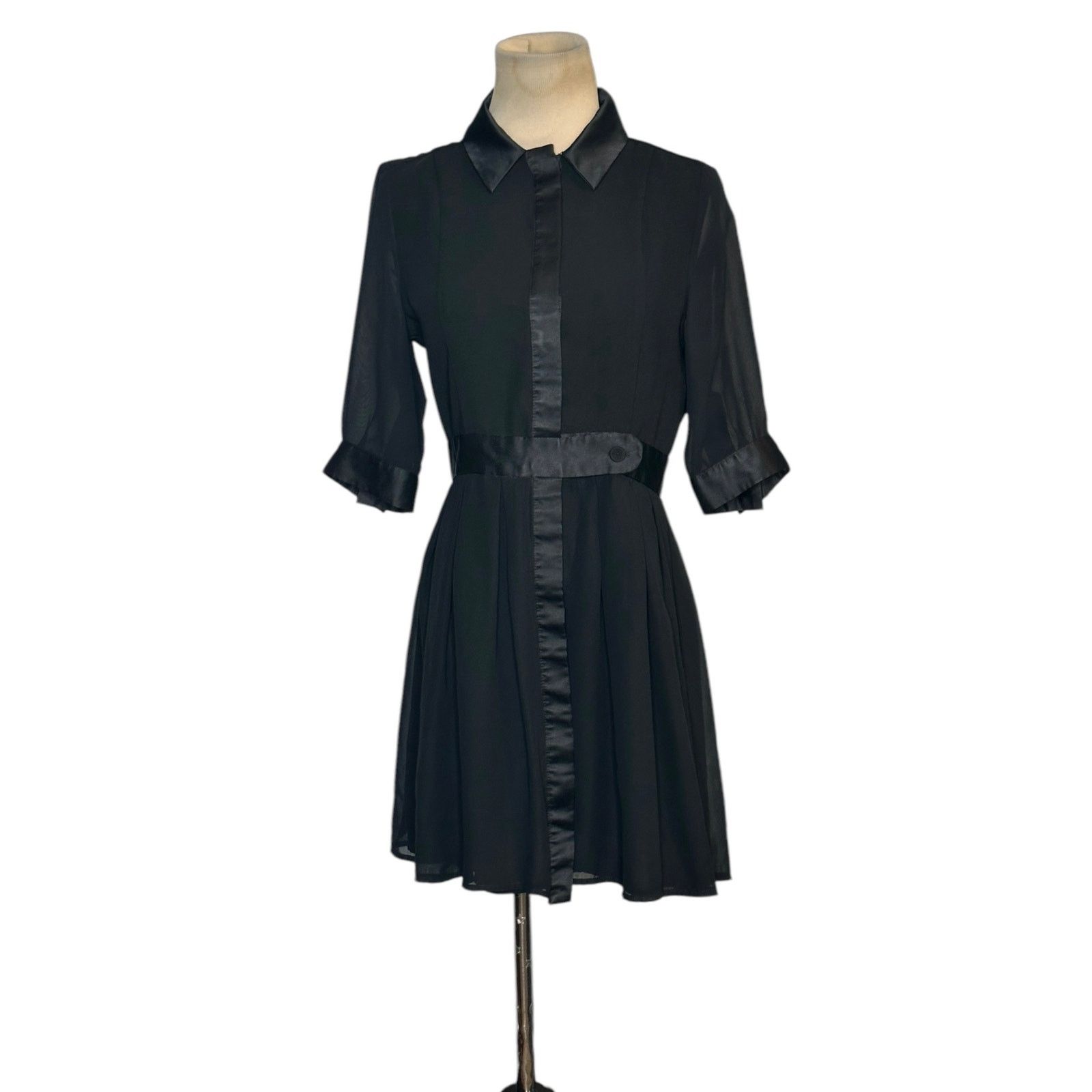 Jonathan Saunders Jonathan Saunders chiffon and satin mini shirt dress size 7 Size M / US 6-8 / IT 42-44 - 10 Thumbnail