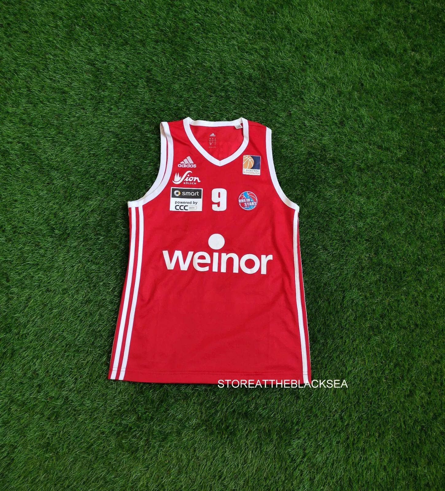 Adidas RHEINSTARS KÖLN #9 BUNDESLIGA BASKETBALL SHIRT JERSEY TRIKOT Size US M / EU 48-50 / 2 - 1 Thumbnail