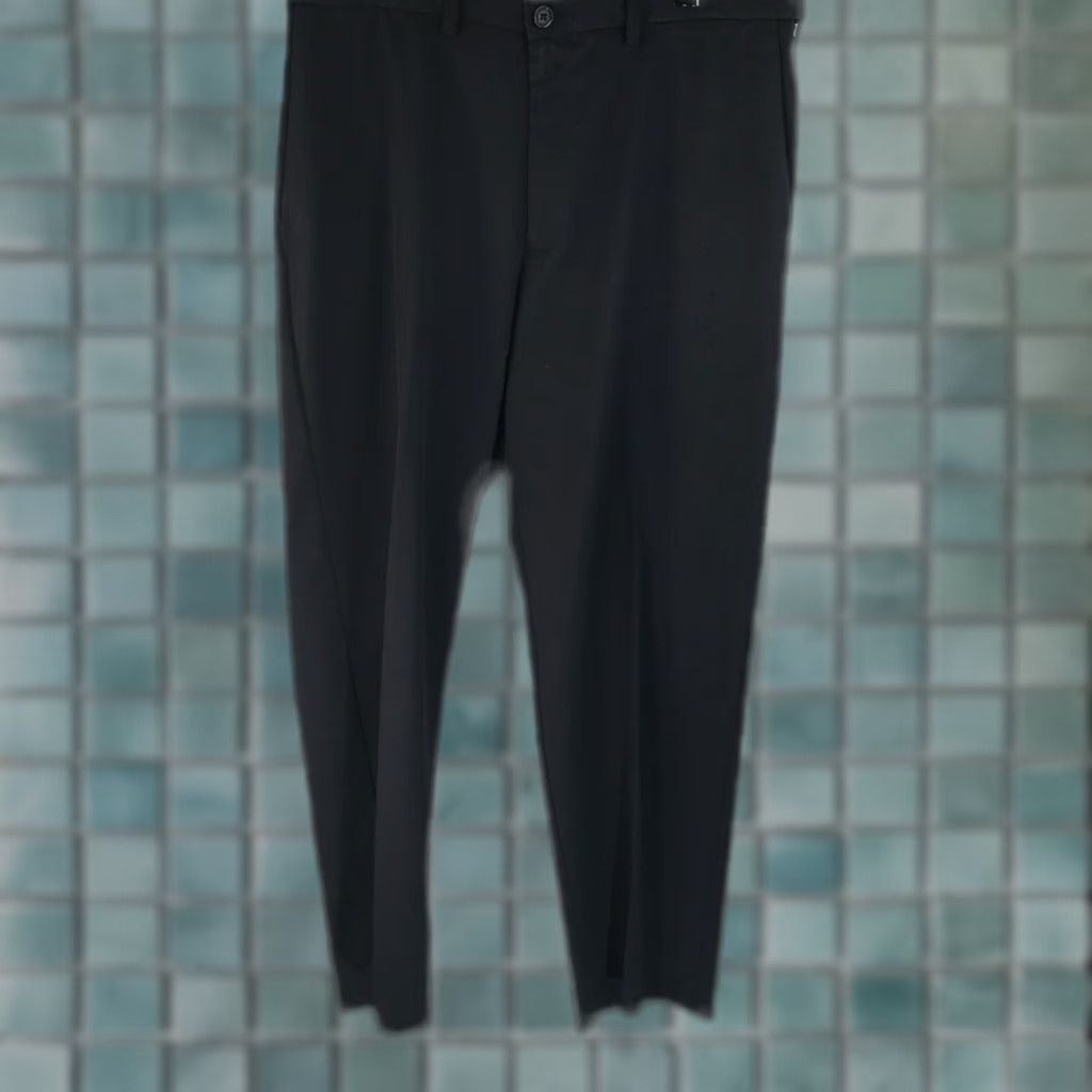 Haggar Haggar Mens Flat Front Straight Casual Black Trouser Dress Pants 36X29 Size US 38 / EU 54 - 1 Thumbnail