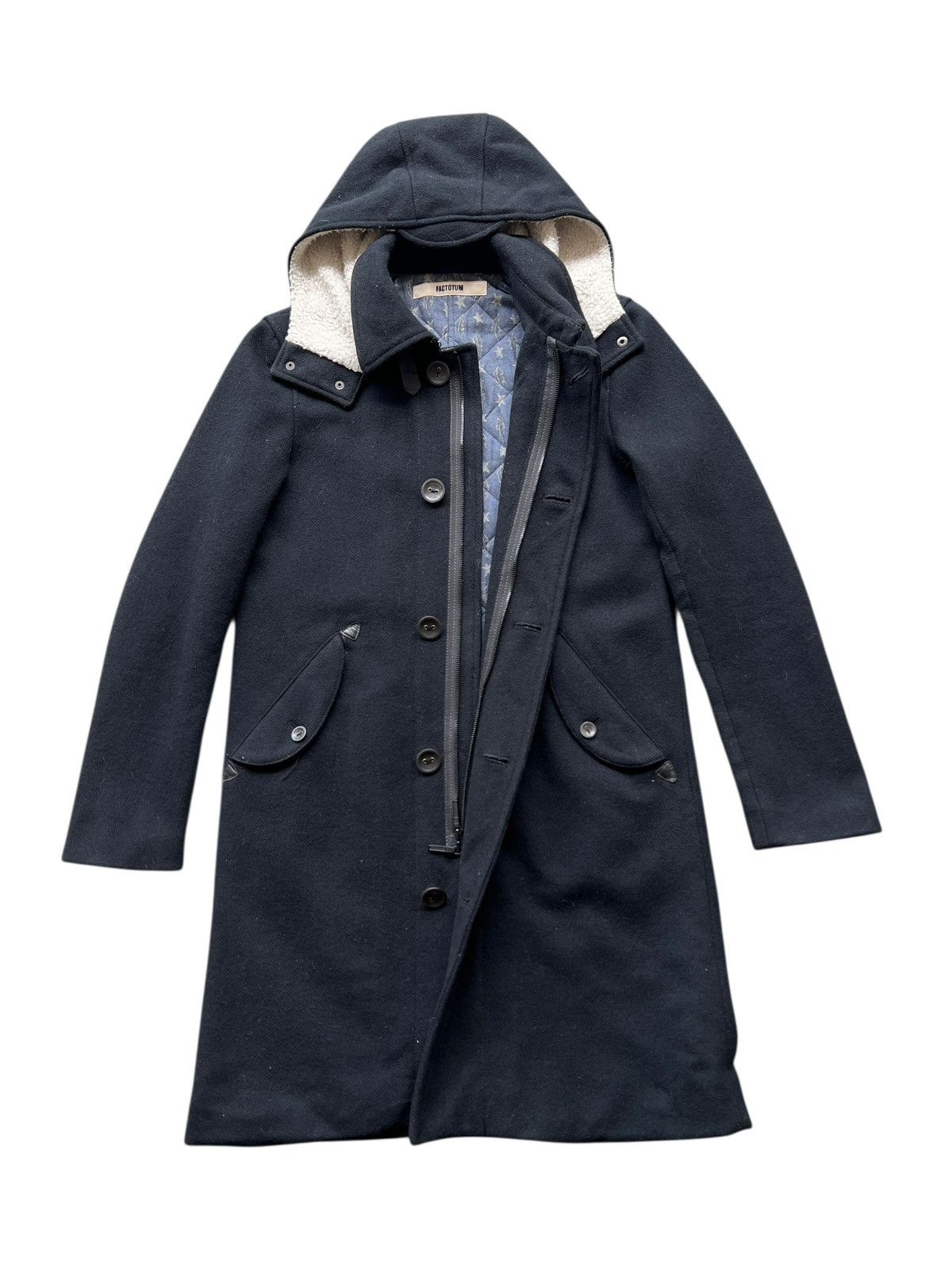 FACTOTUM 🔥 FACTOTUM HOODIE OVERCOAT ZIPPER Size US S / EU 44-46 / 1 - 6 Thumbnail