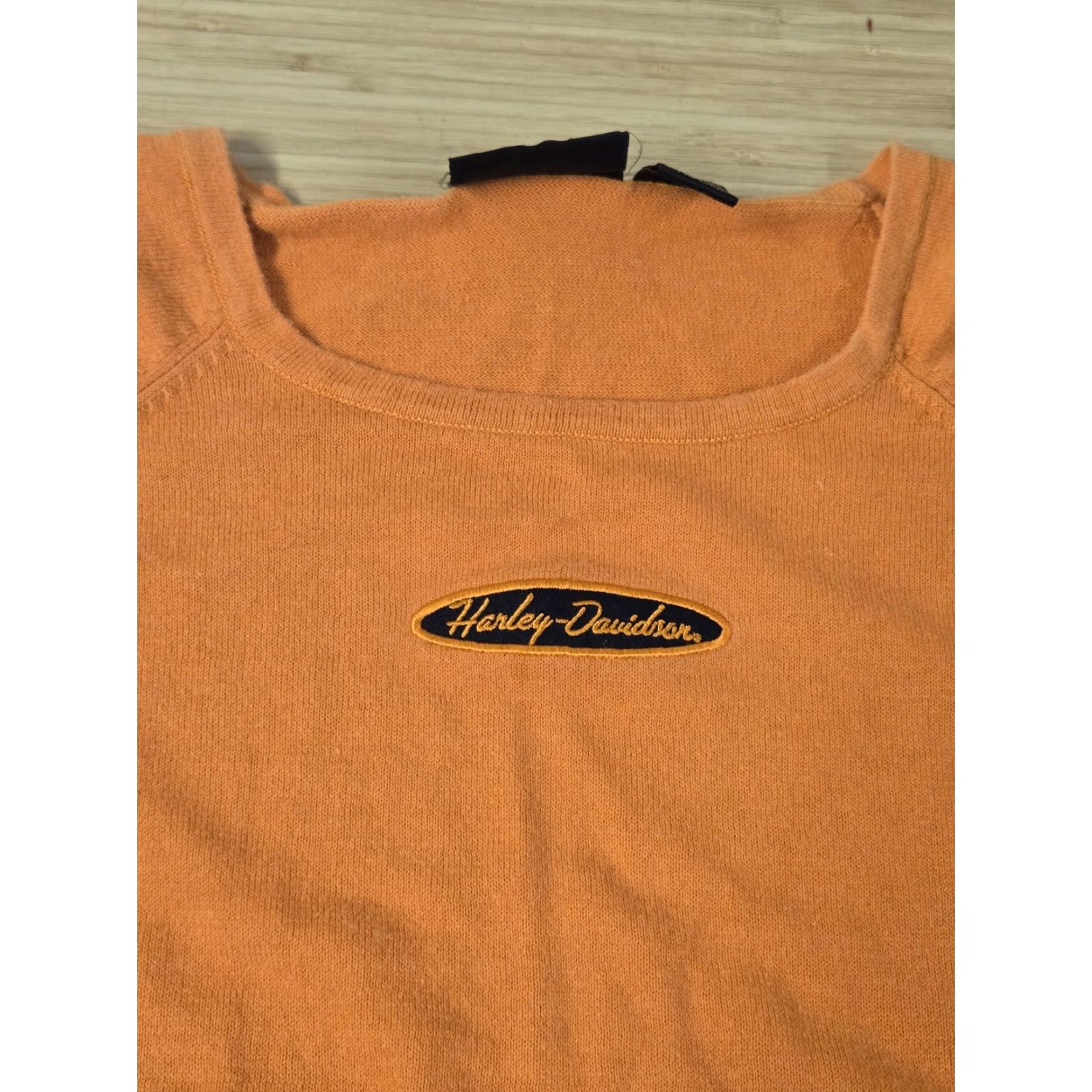 Harley Davidson Harley-Davidson Shirt Womens 1W Orange Embroidered Logo Short Sleeve Knit Tee Size XL / US 12-14 / IT 48-50 - 2 Thumbnail